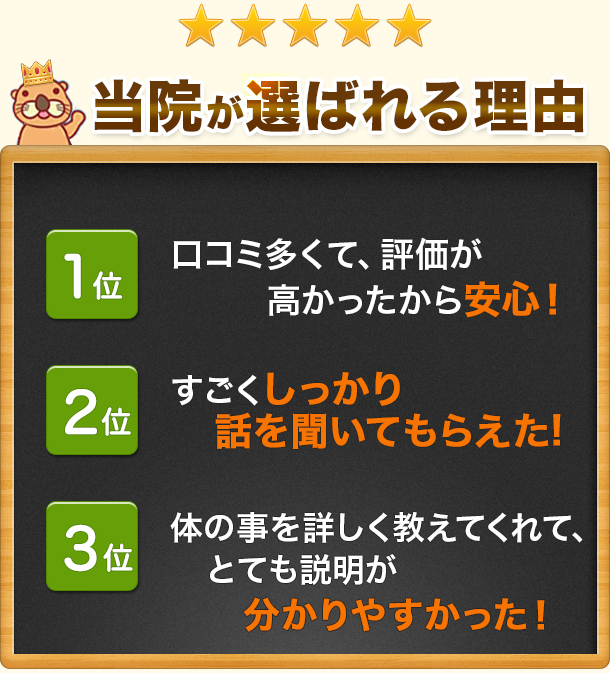 当院が選ばれる理由